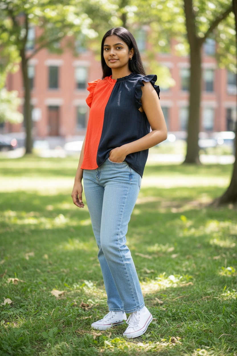 Game Day Flutter Sleeve Top