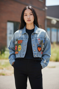 Rock 'n' Roll Upcycled Denim Jacket