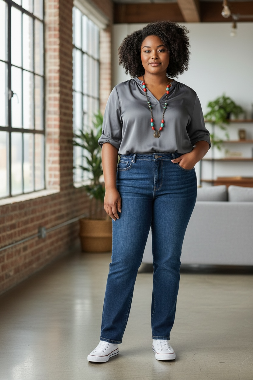 Lizzie's Handmade Brass & Vintage Buckle Statement Necklace