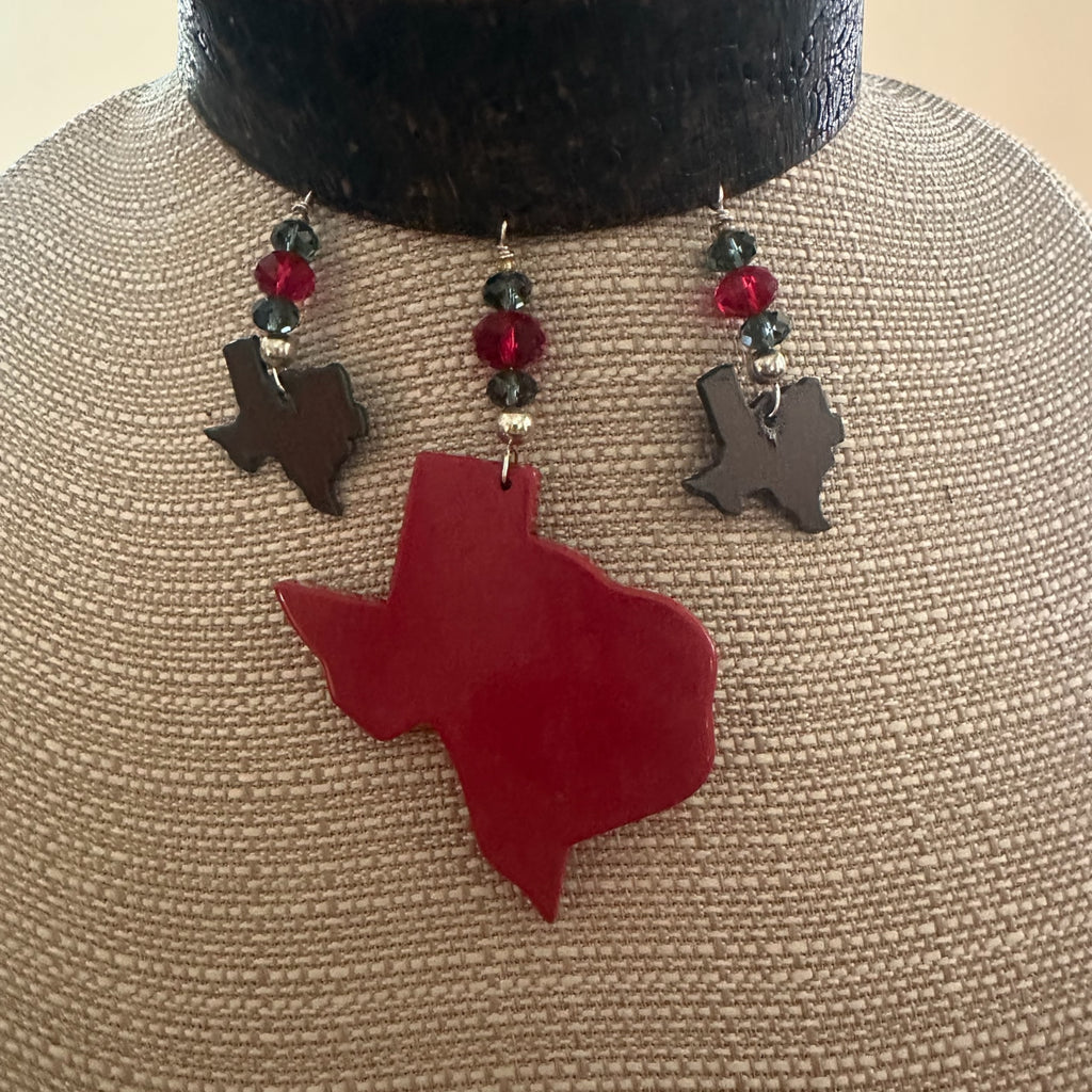 Lizzie's Handmade Vintage Leather Western Texas Stone Choker